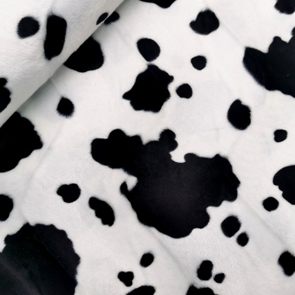 Black Cow Polyester Velboa